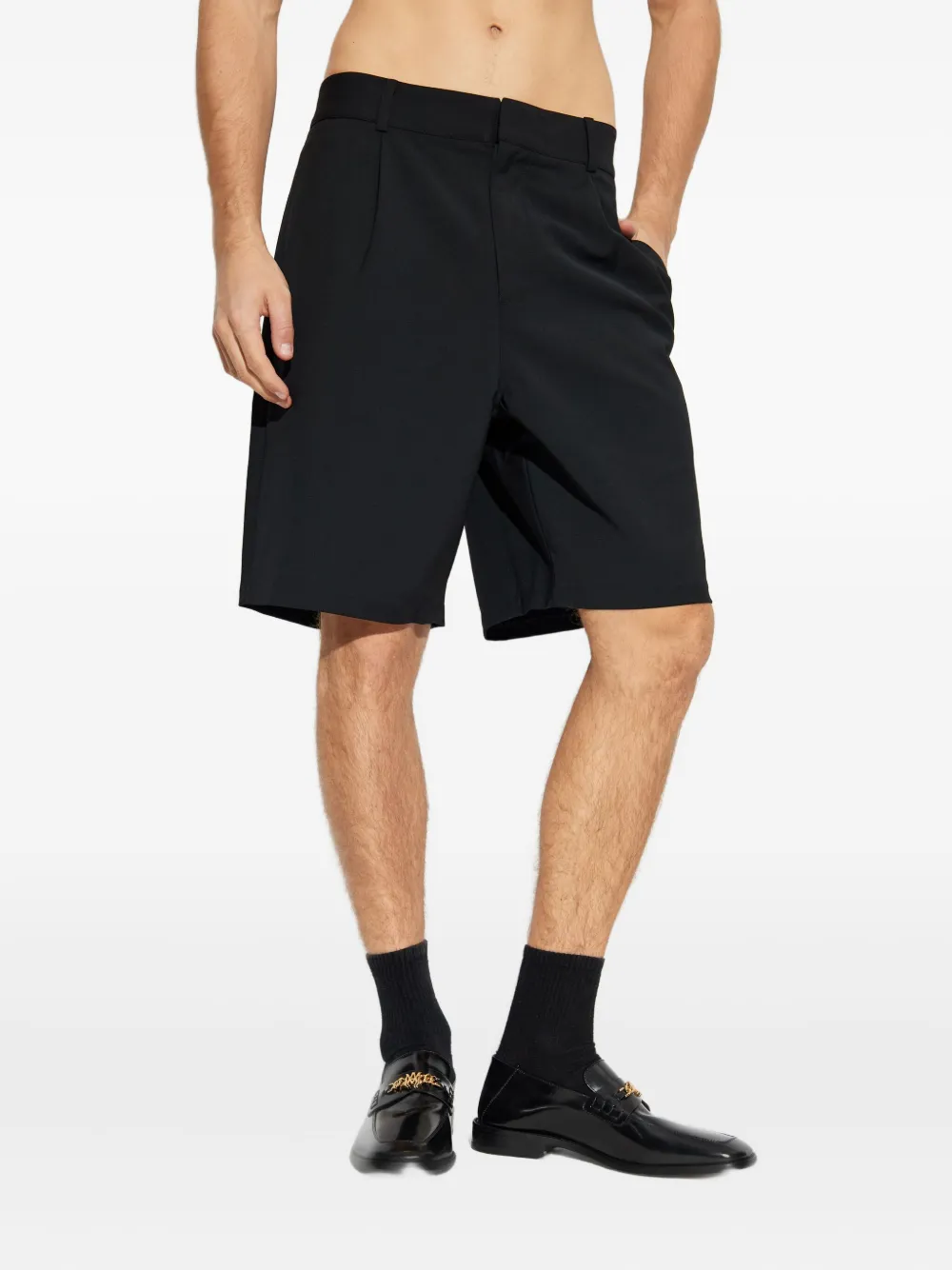 ENTIRE STUDIOS Geplooide shorts Zwart