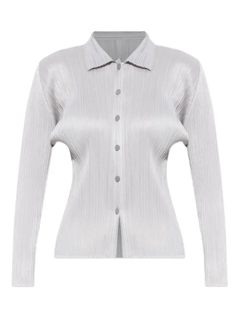 Pleats Please Issey Miyake camisa con botones