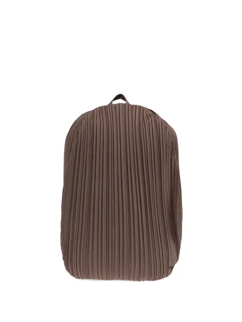 Pleats Please Issey Miyake mochila plisada con diseño oval