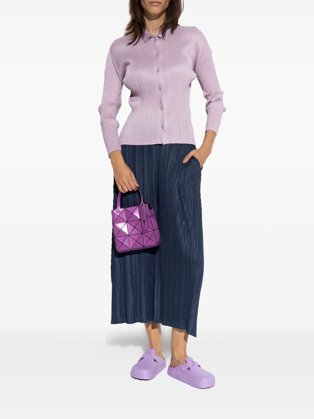 Pleats Please Issey Miyake pleated trousers - Blauw