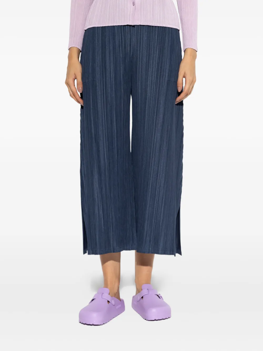 Pleats Please Issey Miyake Plooibroek Blauw