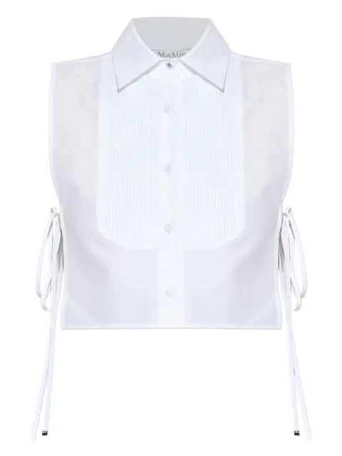 Max Mara side-ties pintuck-detail shirt