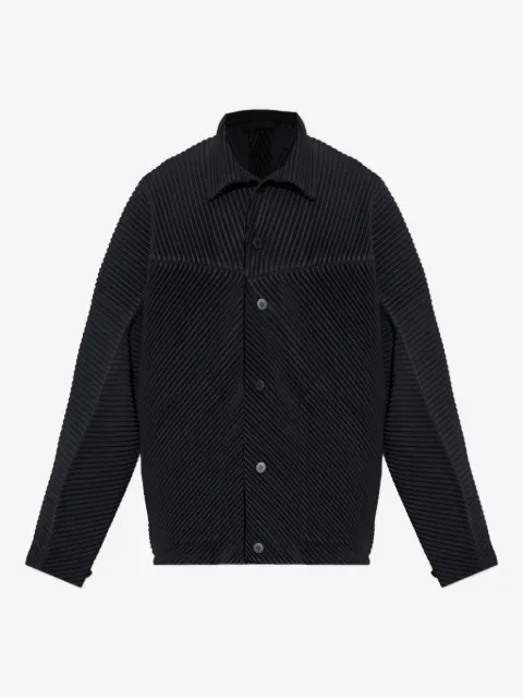 Homme Plissé Issey Miyake Monthly Colors: September plissé buttoned overshirt