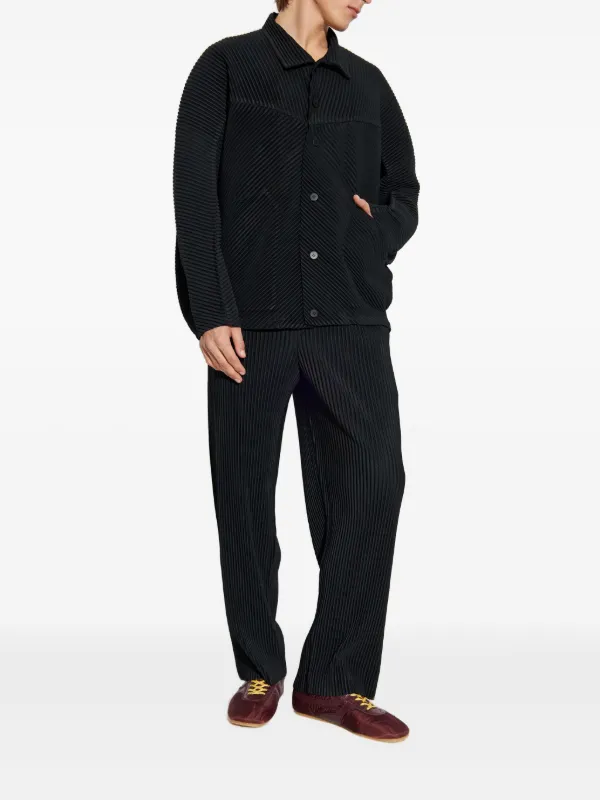 【美品】HOMME PLISSÉ ISSEY MIYAKE ブラックシャツ Homme Plissé Issey Miyake ショートスリーブ シャツ | ブラック