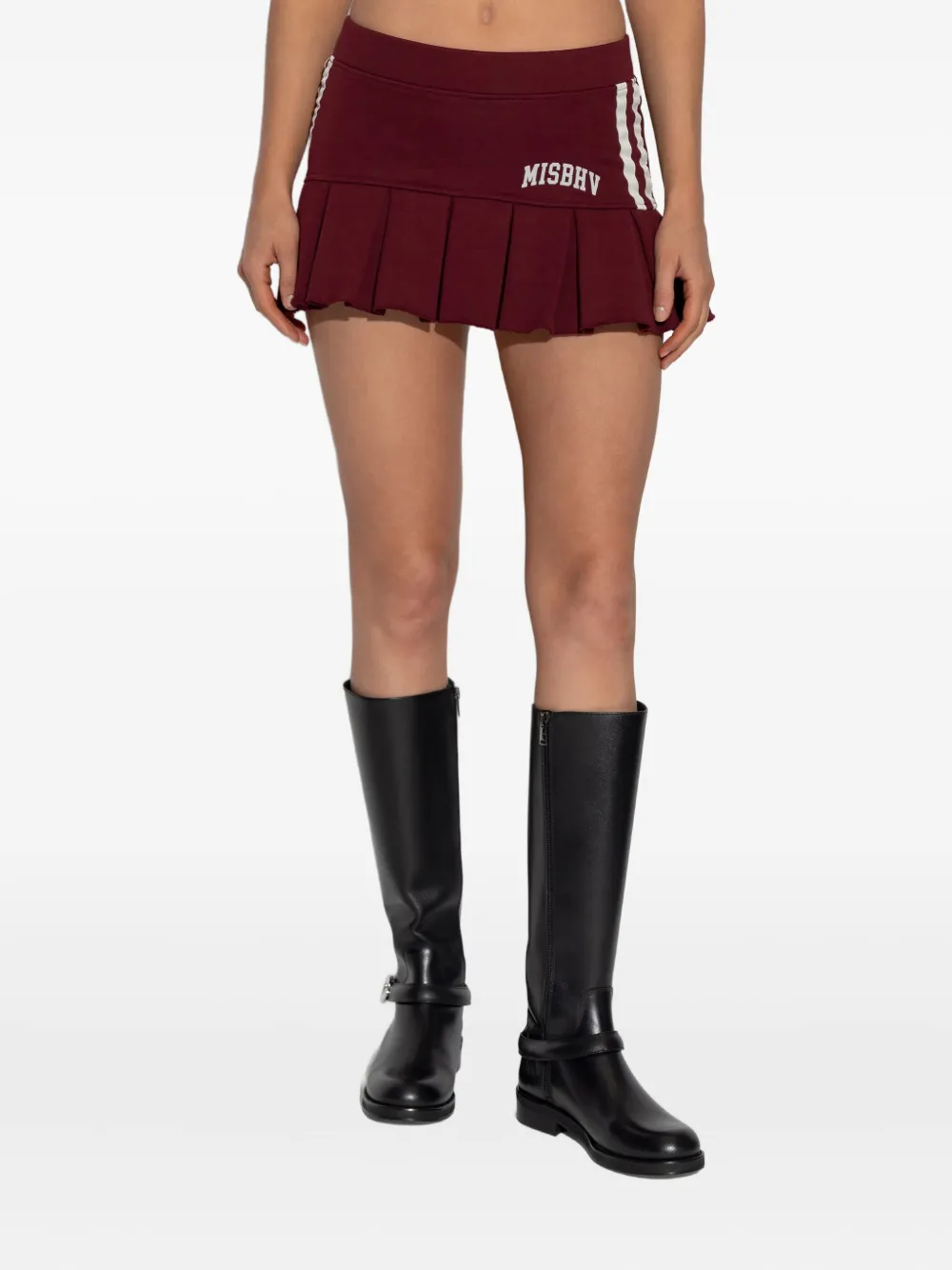 Misbhv Pleated Stripe Mini Skirt In Multi