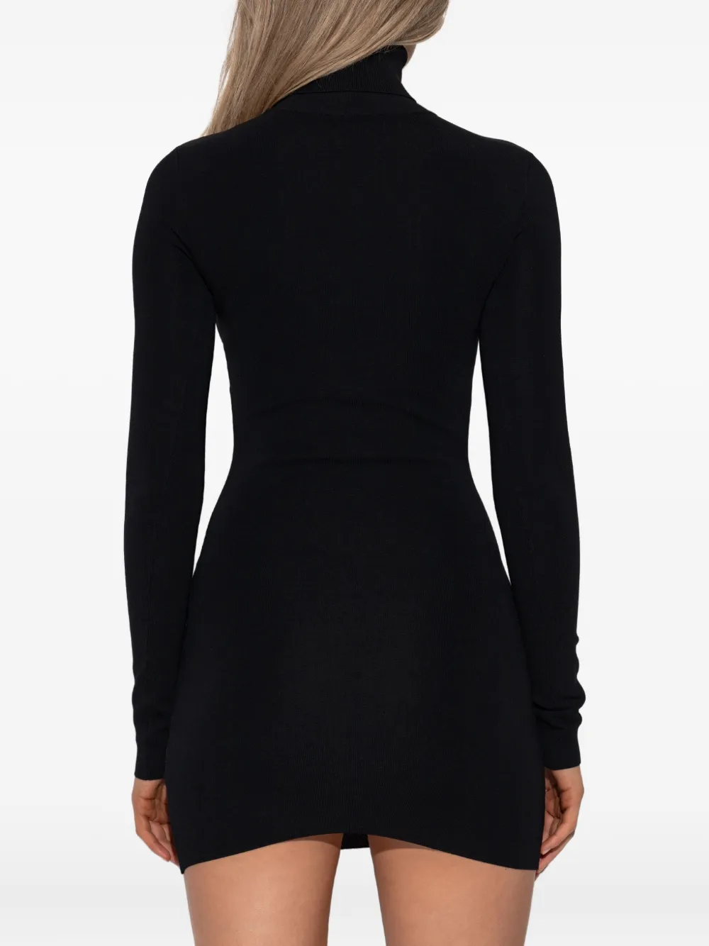 Entire Studios Roll-neck Long-sleeve Mini Dress In Blue