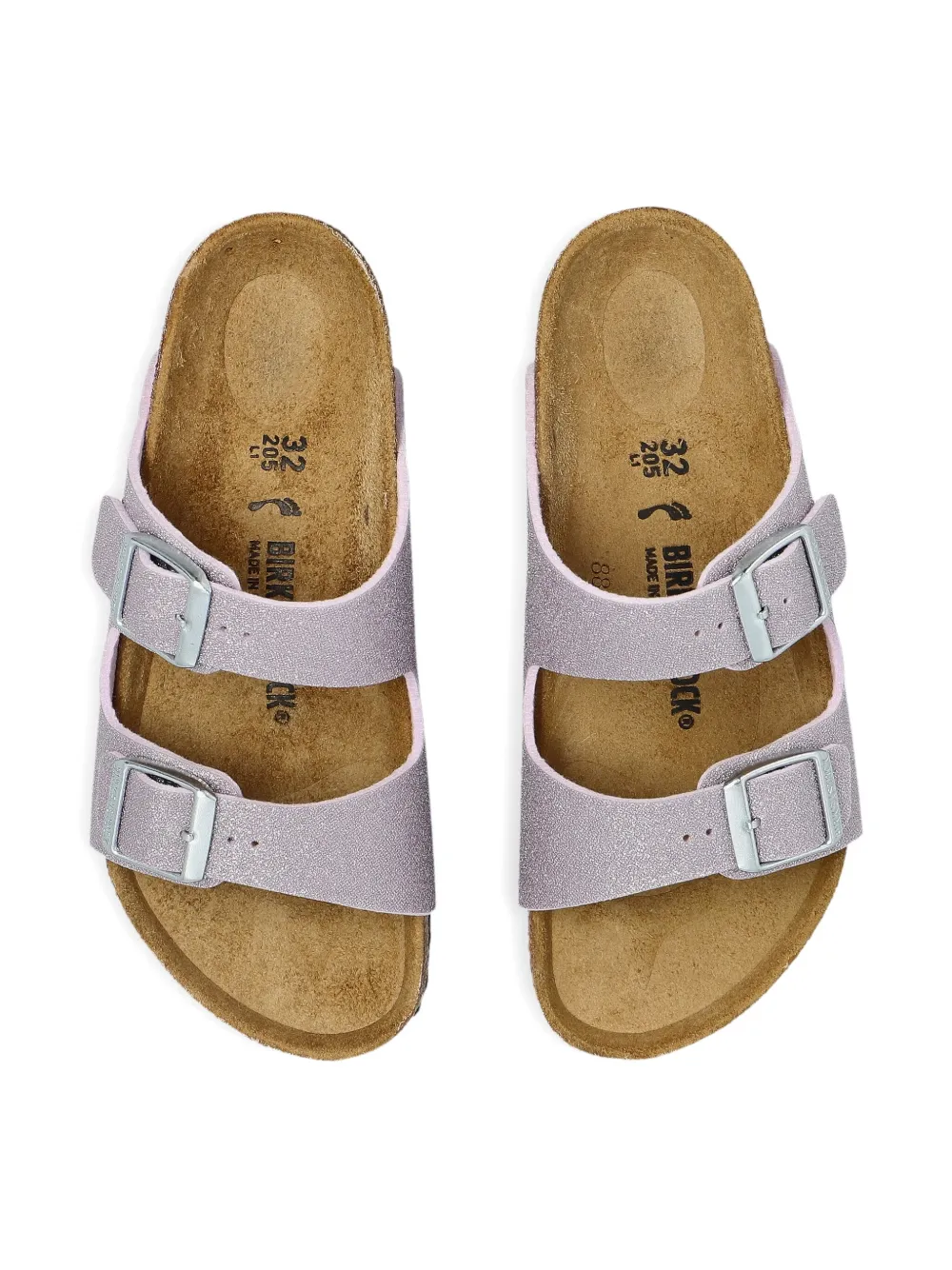 Birkenstock Kids Arizona sandalen met gesp Grijs