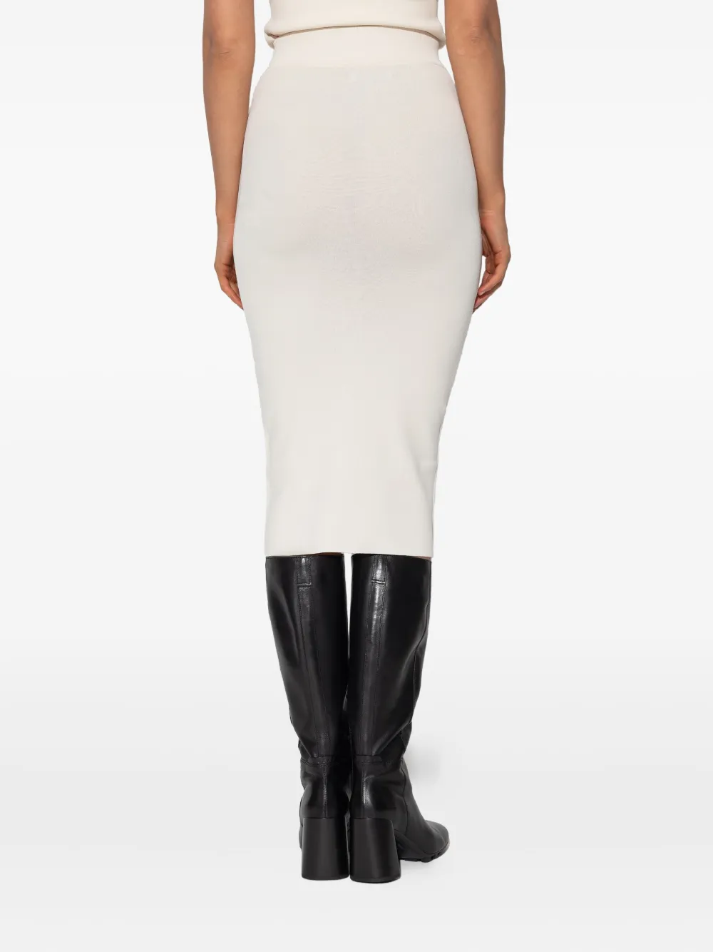 Entire Studios Ribbed Midi Skirt In Brown