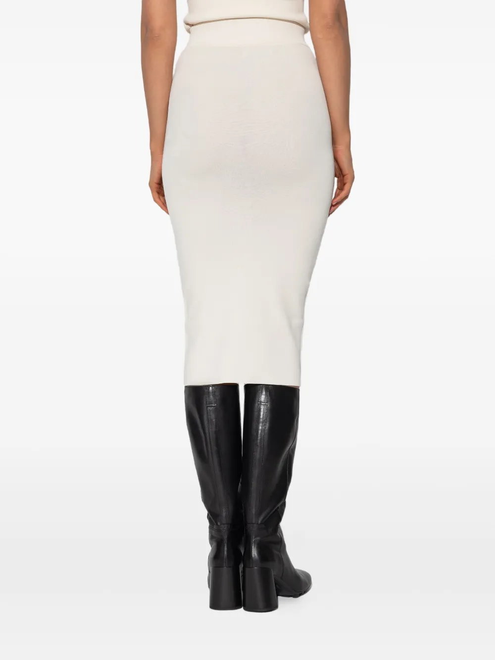 ENTIRE STUDIOS Geribbelde midi-rok Beige