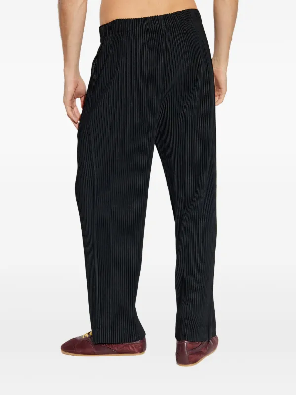 Homme Plissé Issey Miyake プリーツ パンツ | ブラック | FARFETCH JP