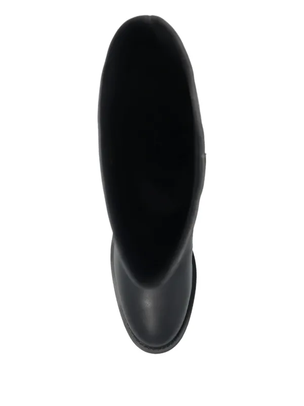 Coach Zip Leather Boots | Black | FARFETCH CA