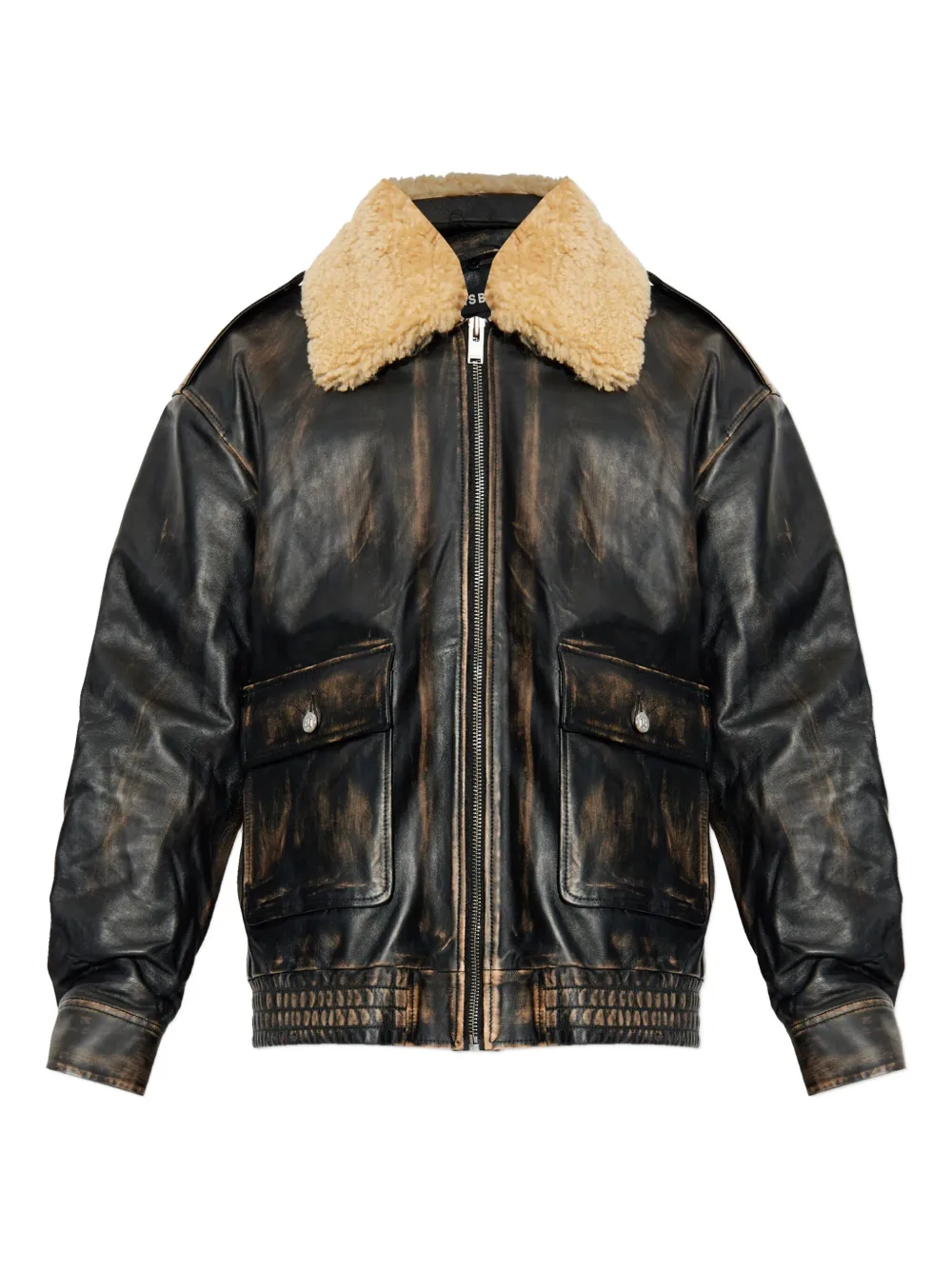 MISBHV shearling-collar pocket jacket | Black | Image 1