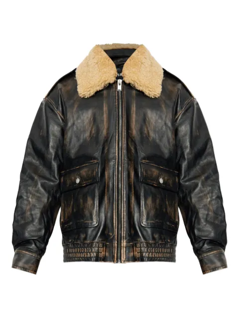 MISBHV shearling-collar pocket jacket