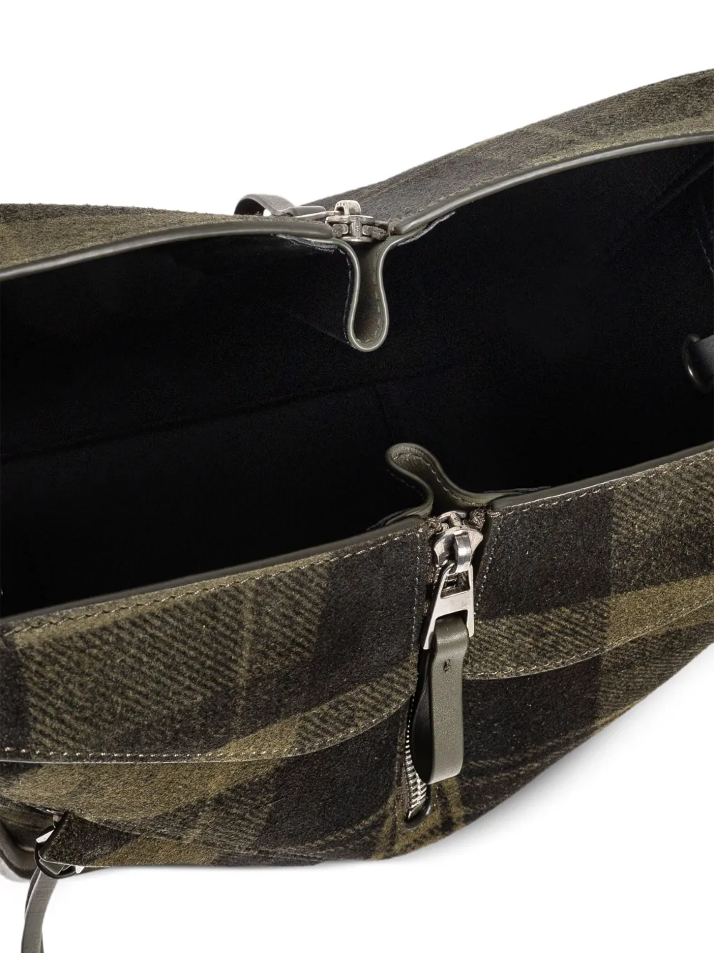 LOEWE Hammock shopper met tartan ruit Groen