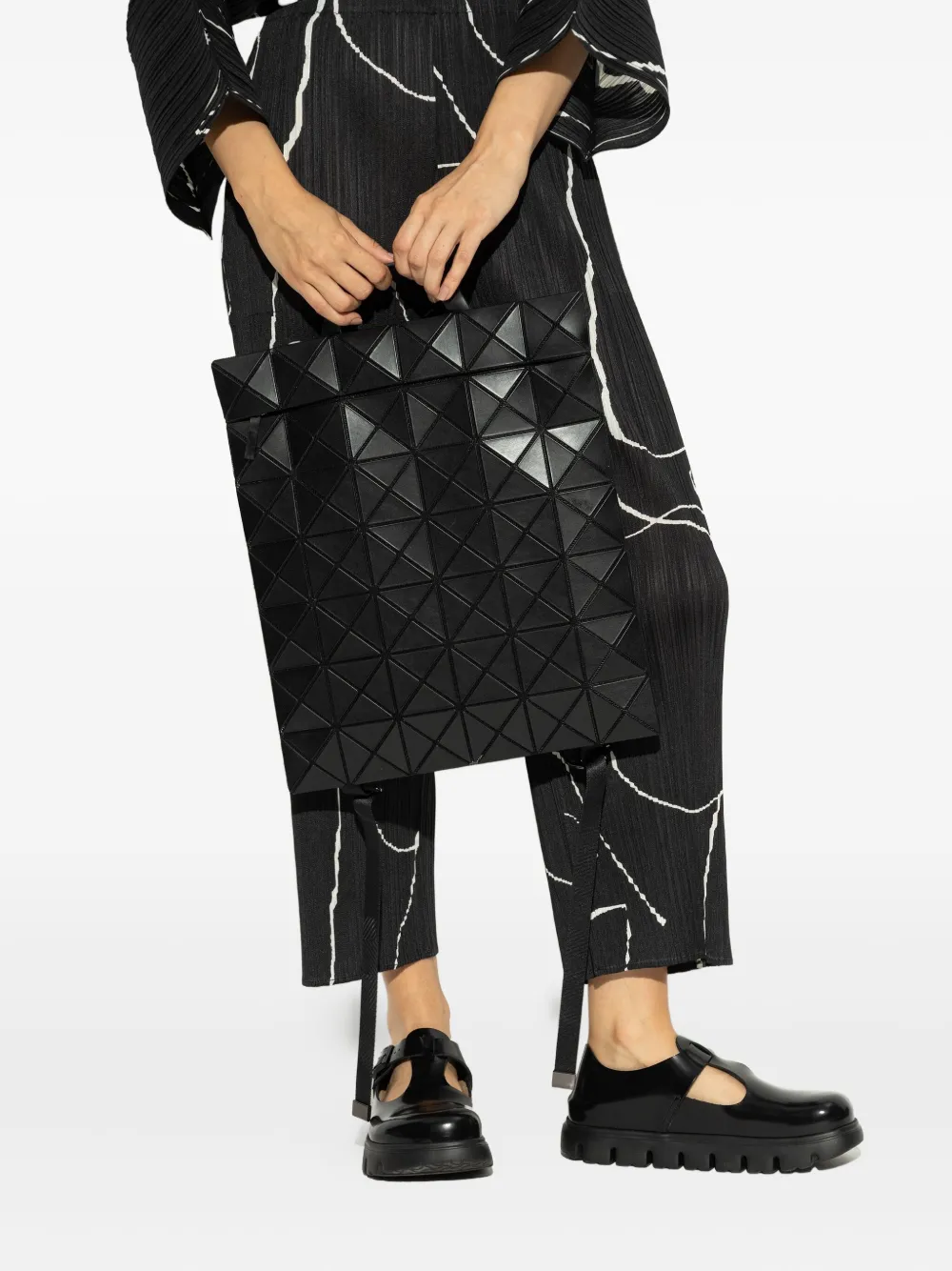 Bao Bao Issey Miyake Flat Pack rugzak met geometrisch patroon - Zwart
