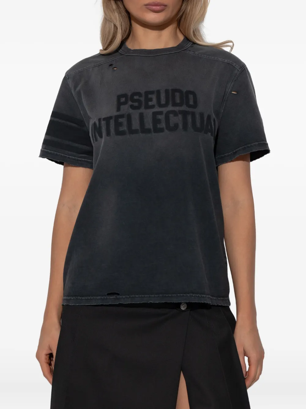Misbhv Pseudo Intellectual T-shirt In Gray