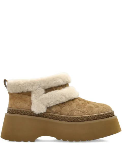 Coach 65mm Christina platform boots 