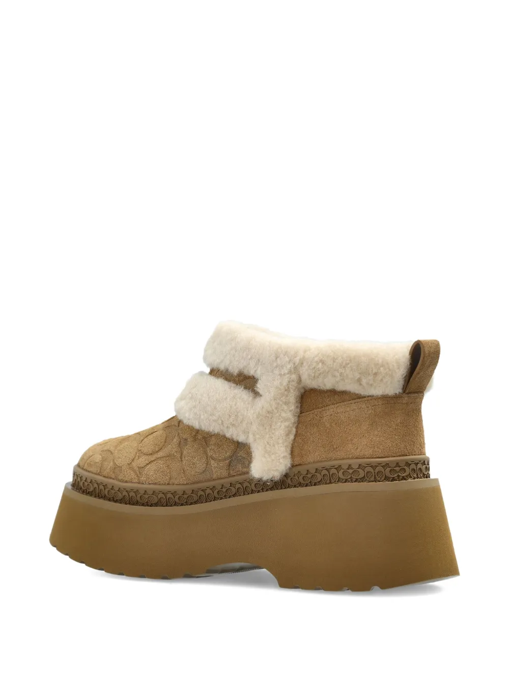 Coach 65 mm Christina laarzen met plateauzool Beige