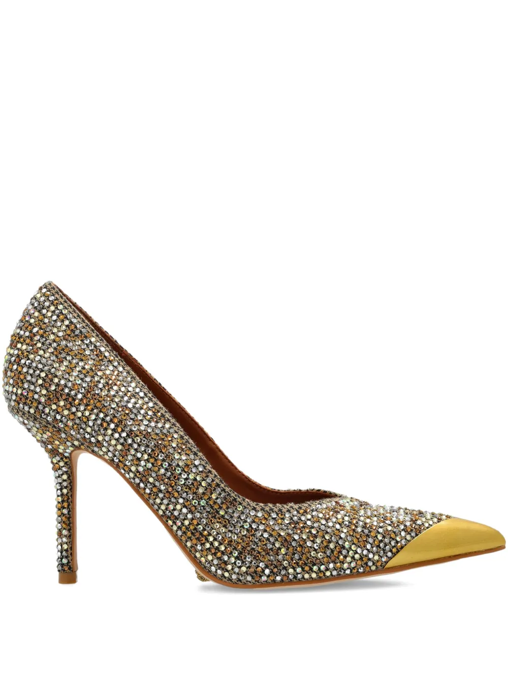 Kurt Geiger 70mm Regent Point Court Pumps In Gold