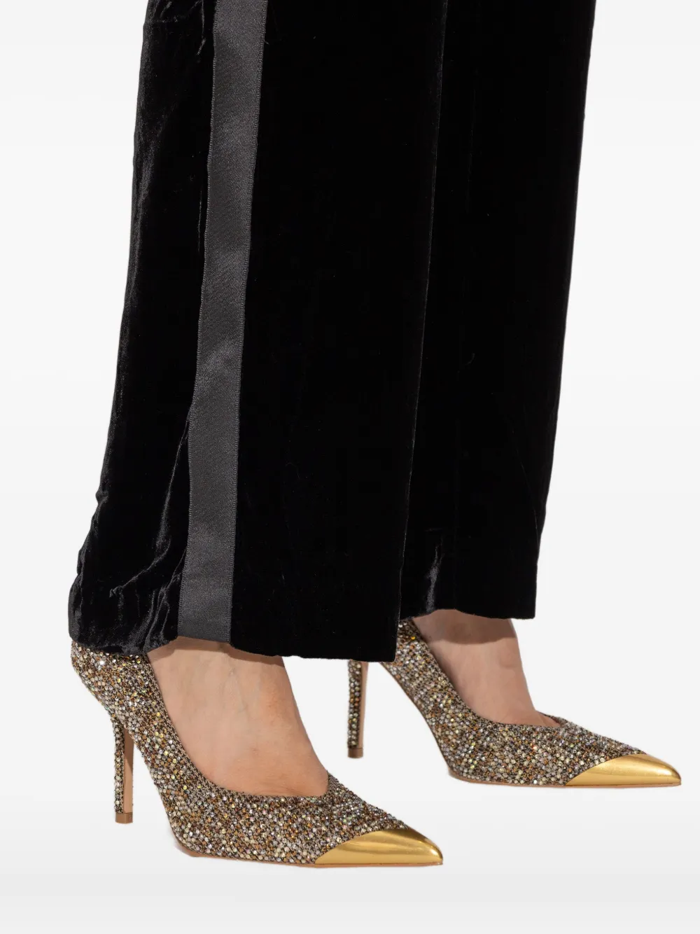 Kurt Geiger London Regent Pointed Toe Pump In Gold