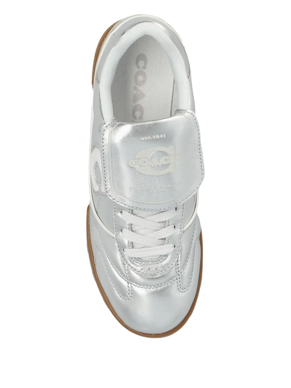Coach Match sneakers met logopatch Zilver