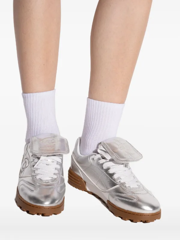 Coach Match logo-patch Sneakers | Silver | FARFETCH