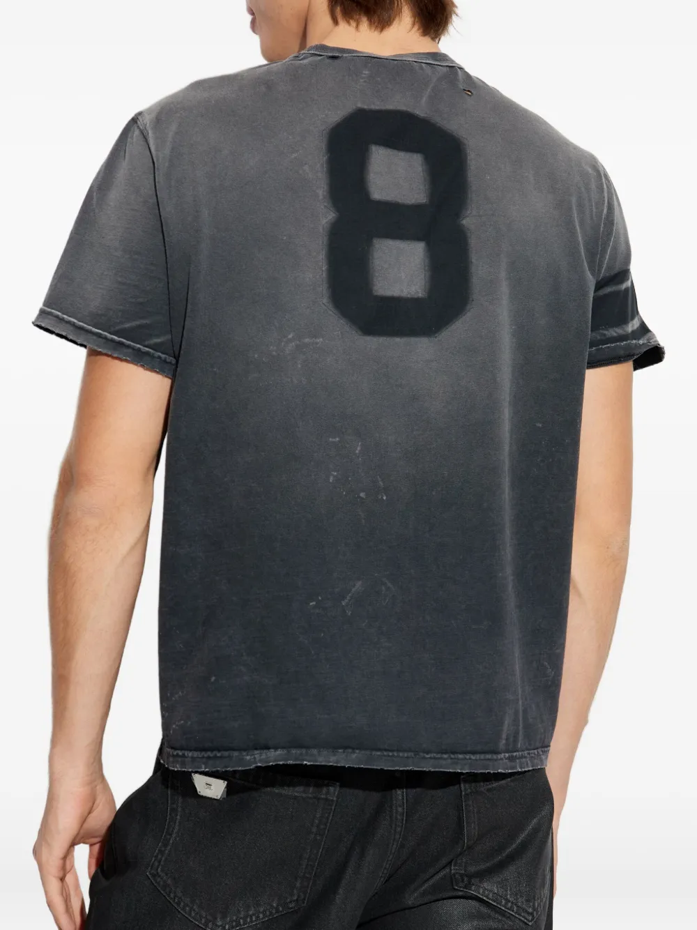 MISBHV T-shirt met gerafelde afwerking Grijs