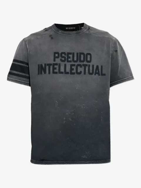 MISBHV playera con acabado envejecido