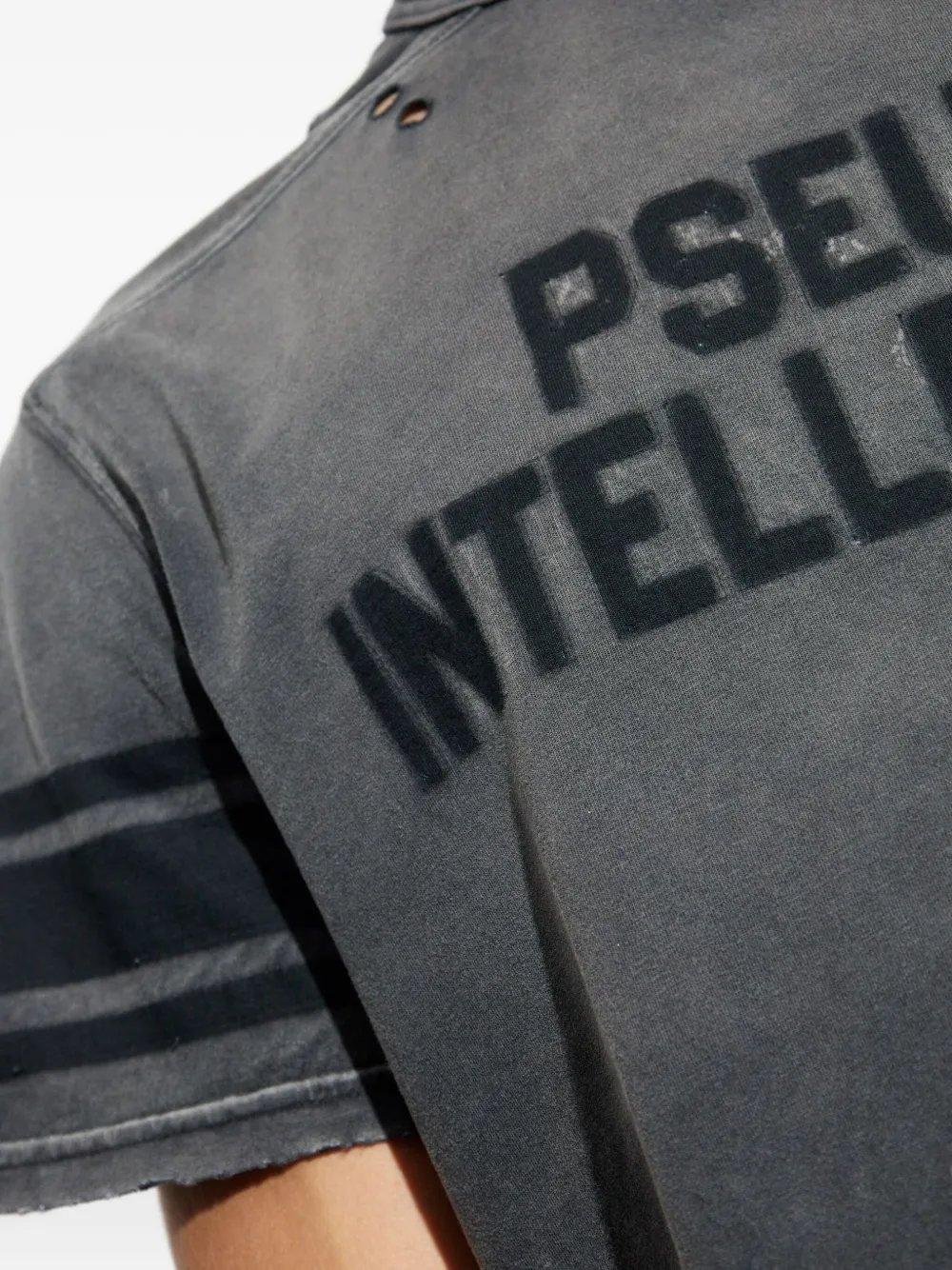 MISBHV T-shirt met gerafelde afwerking Grijs