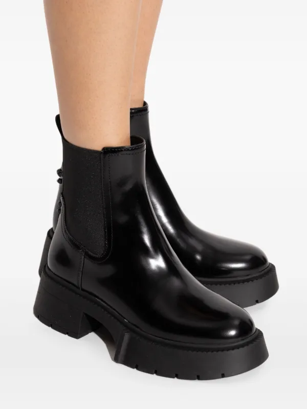 Coach lug-sole Leather Chelsea Boots | Black | FARFETCH