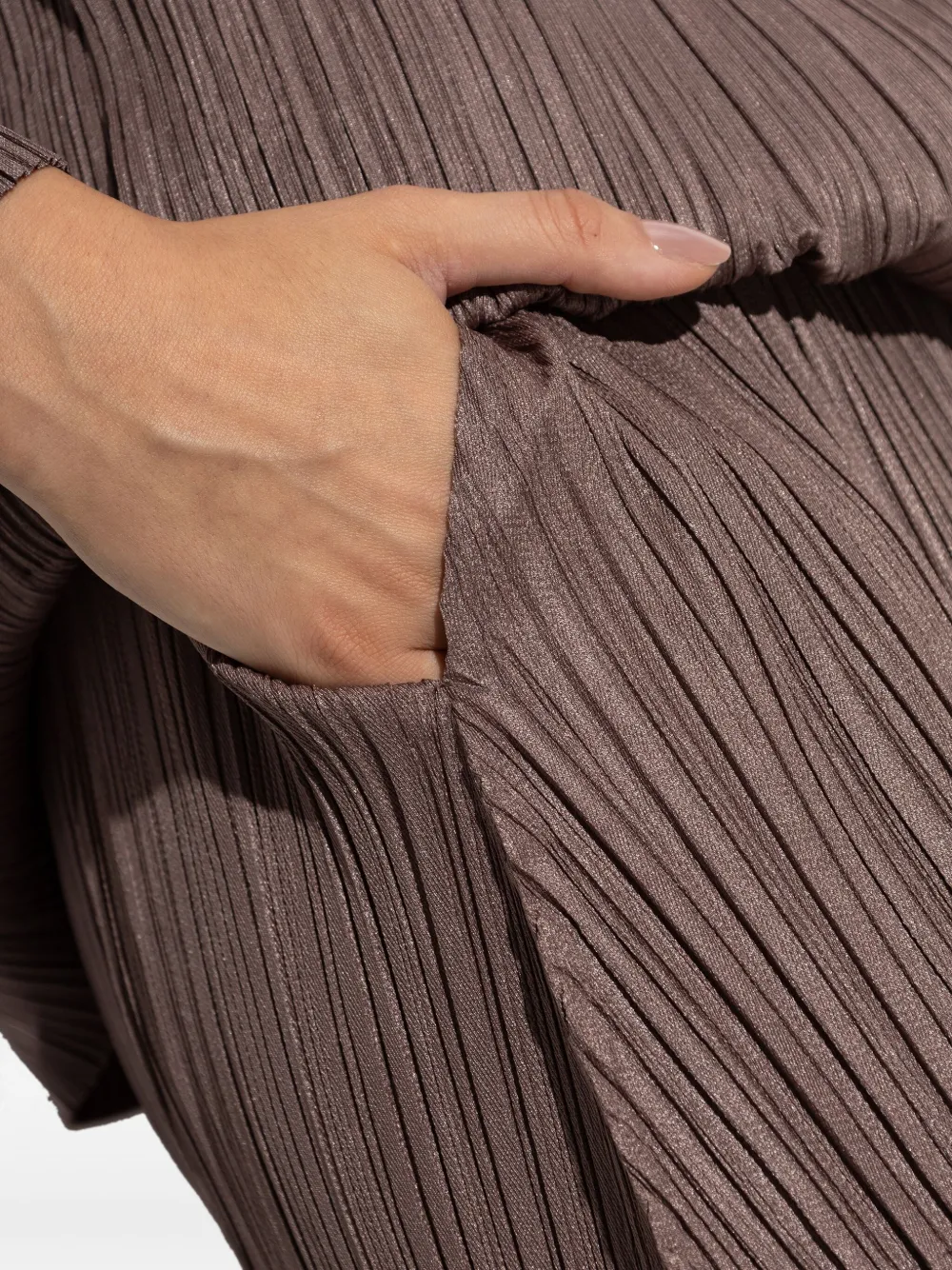 Pleats Please Issey Miyake Plooibroek Bruin