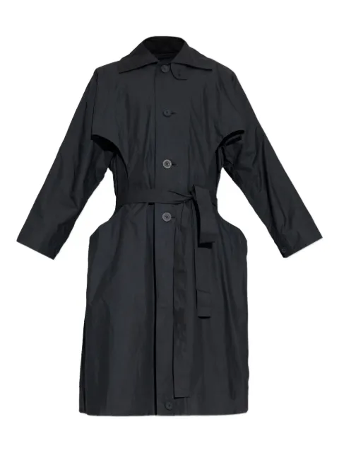 Homme Plissé Issey Miyake Cavity belted buttoned coat
