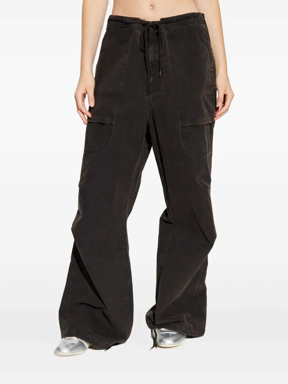 Entire Studios Drawstring Pocket Trousers In Black