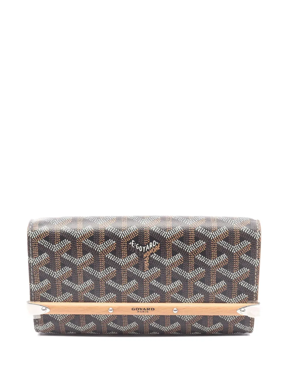 Goyard Pre-Owned 2025 Mini Goyardine Monte Carlo Clutch pouch - ブラック Goyard Pre-Owned 2025 Mini Goyardine Monte Carlo Clutch pouch - ブラック