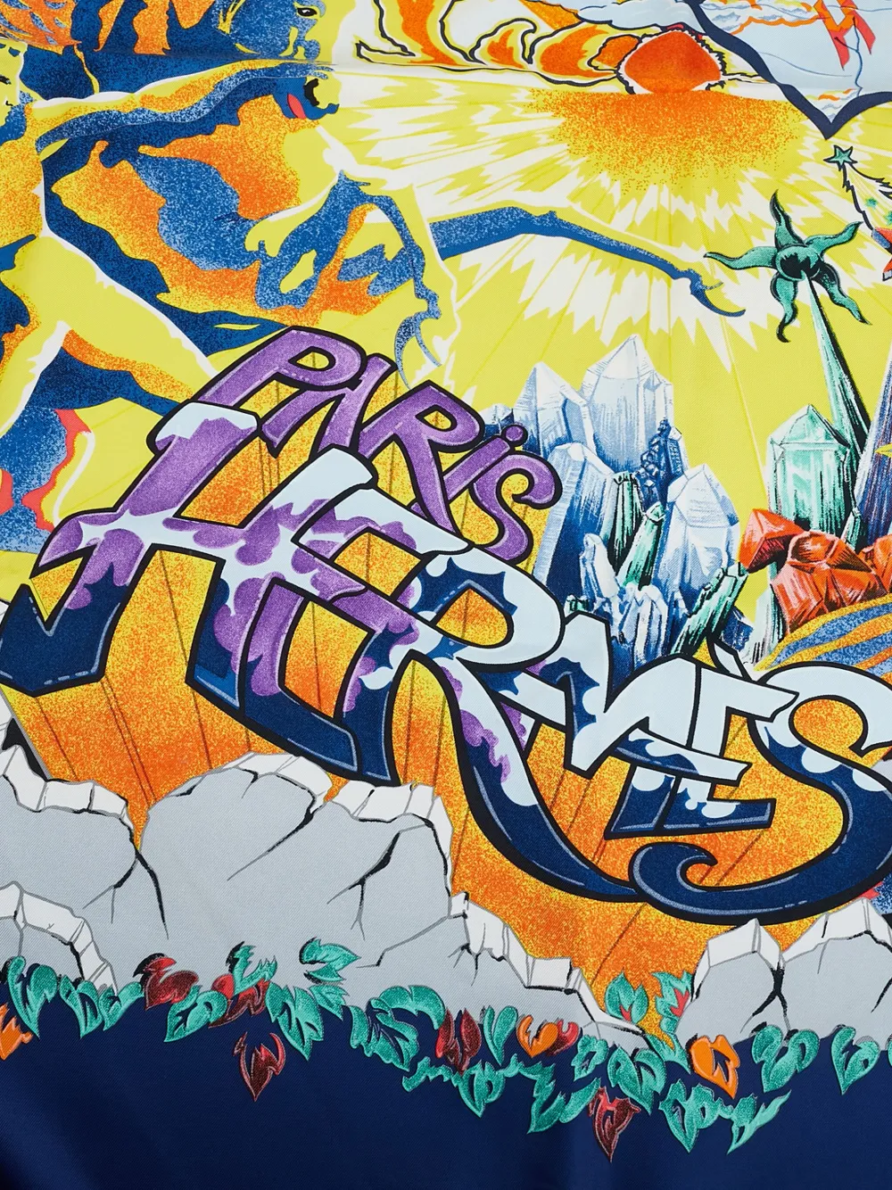 Pre-owned Hermes 1999-2007 The Alfee 25th Anniversary Aube Libre Comme Lange Silk Scarf Scarves In Blue