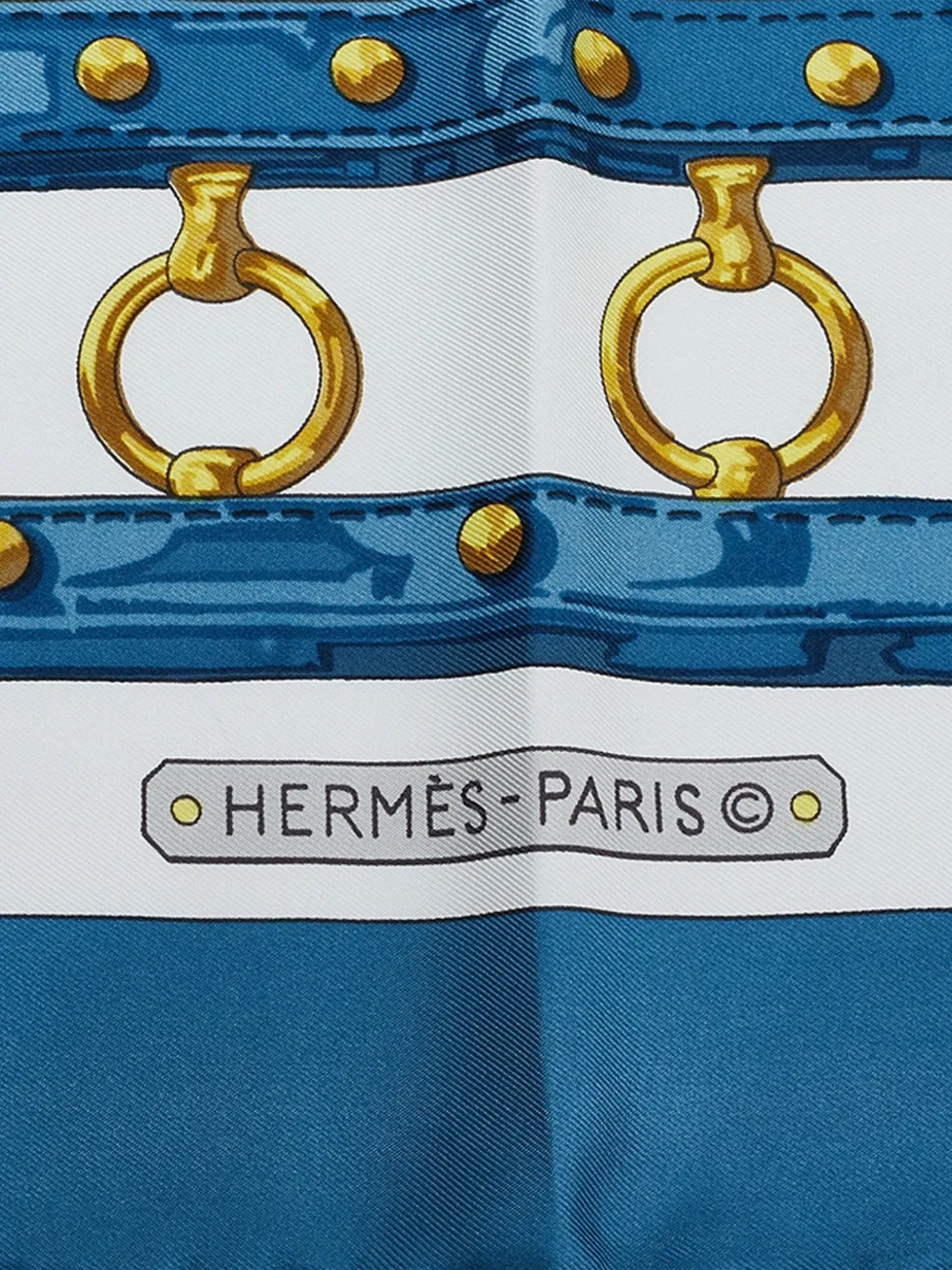 Pre-owned Hermes 2000-2025 Aux Champs Silk Scarf Scarves In White