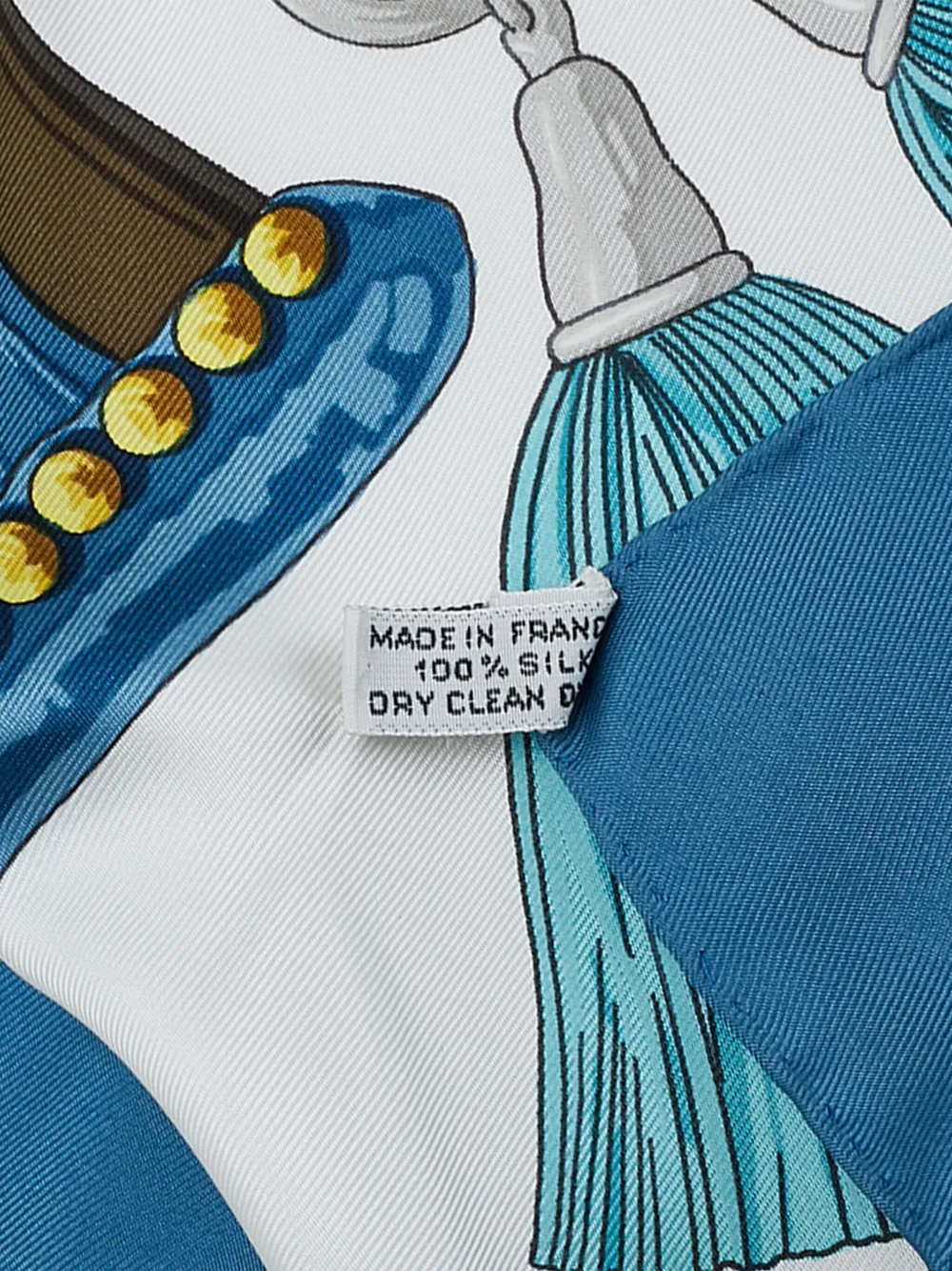 Pre-owned Hermes 2000-2025 Aux Champs Silk Scarf Scarves In White