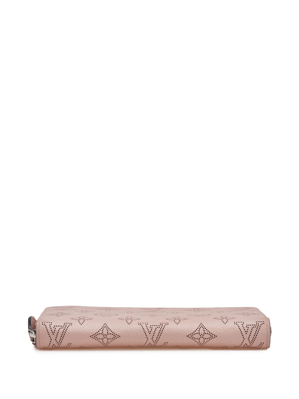 Pre-owned Louis Vuitton 2021-2025 Monogram Mahina Zippy Wallet Long Wallets In Pink