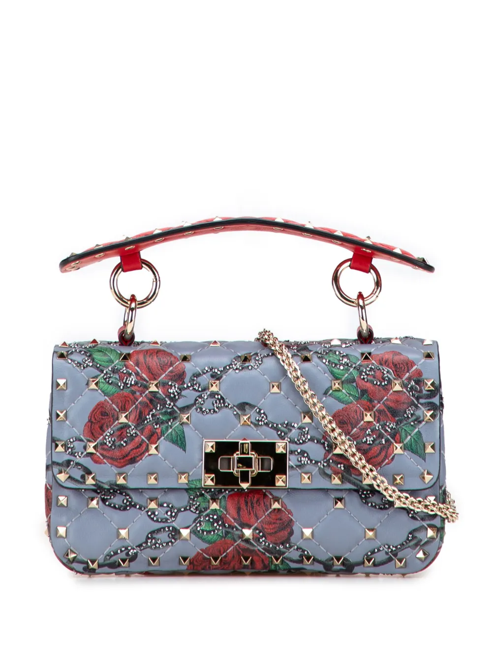 Valentino Garavani Pre-Owned 2000-2017 Small Nappa Roses and Chains Valentino Garavani Pre-Owned 2000-2017 Small Nappa Roses and Chains