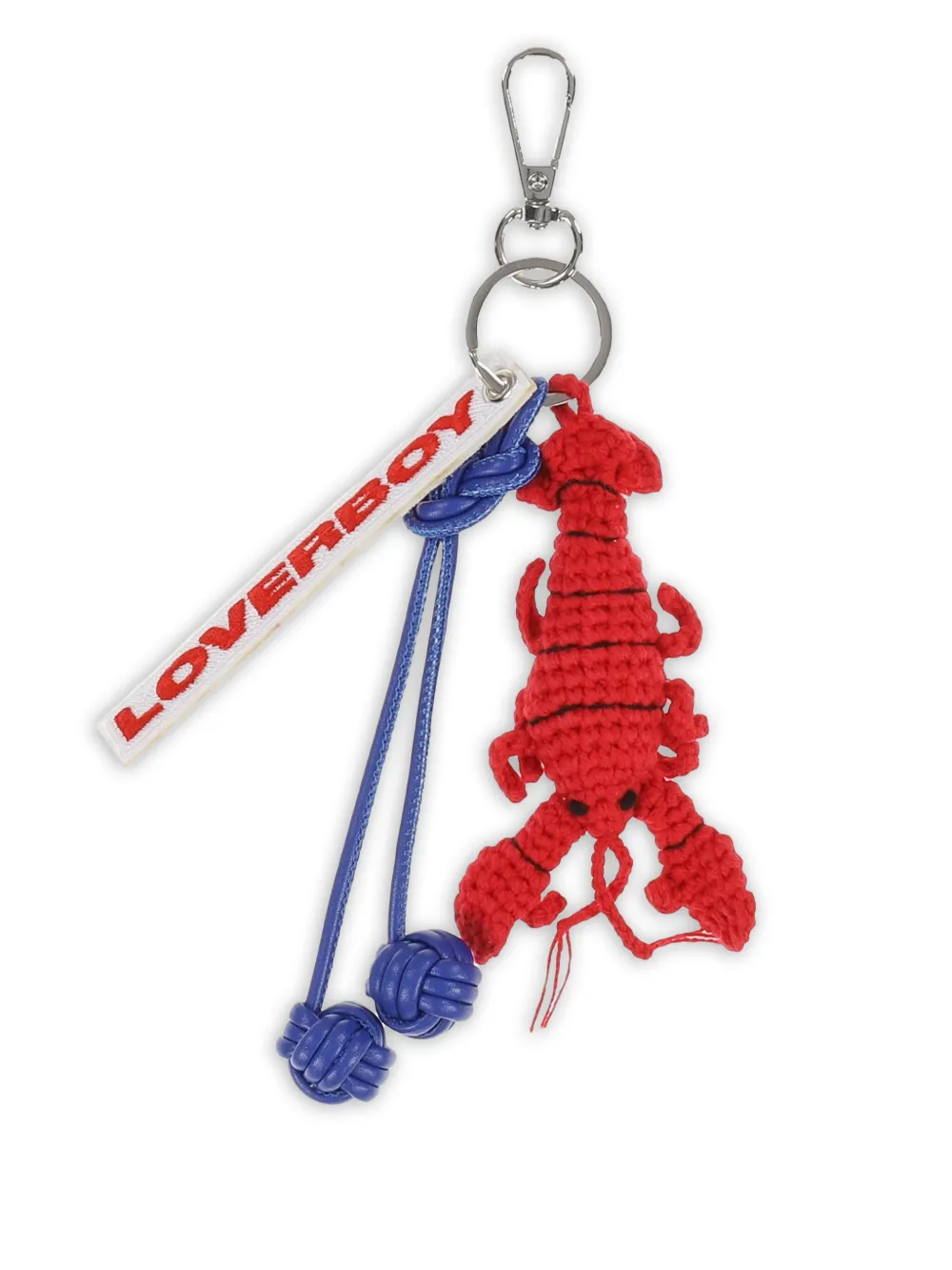 Charles Jeffrey Loverboy lobster-charm knotted keyring | Red | Image 1
