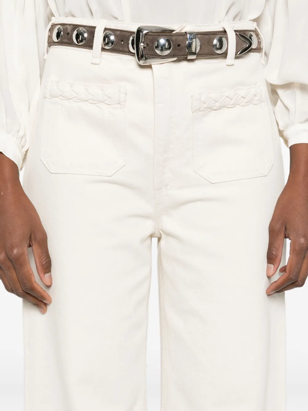 MAISON HOTEL Hamlet flared broek Wit