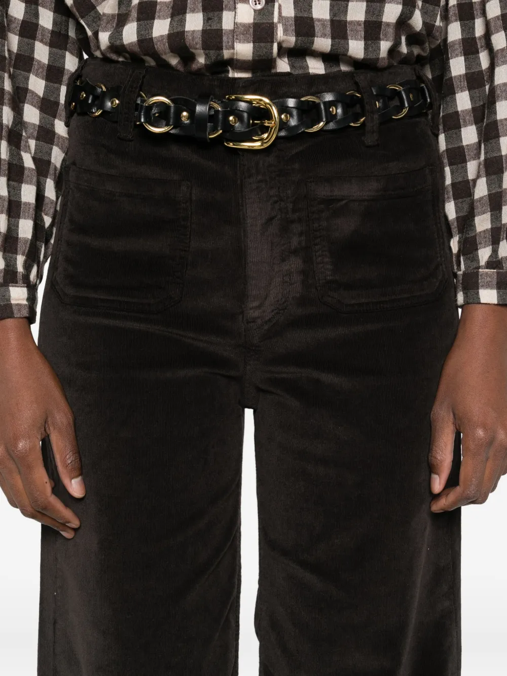 MAISON HOTEL Romeo flared broek Zwart