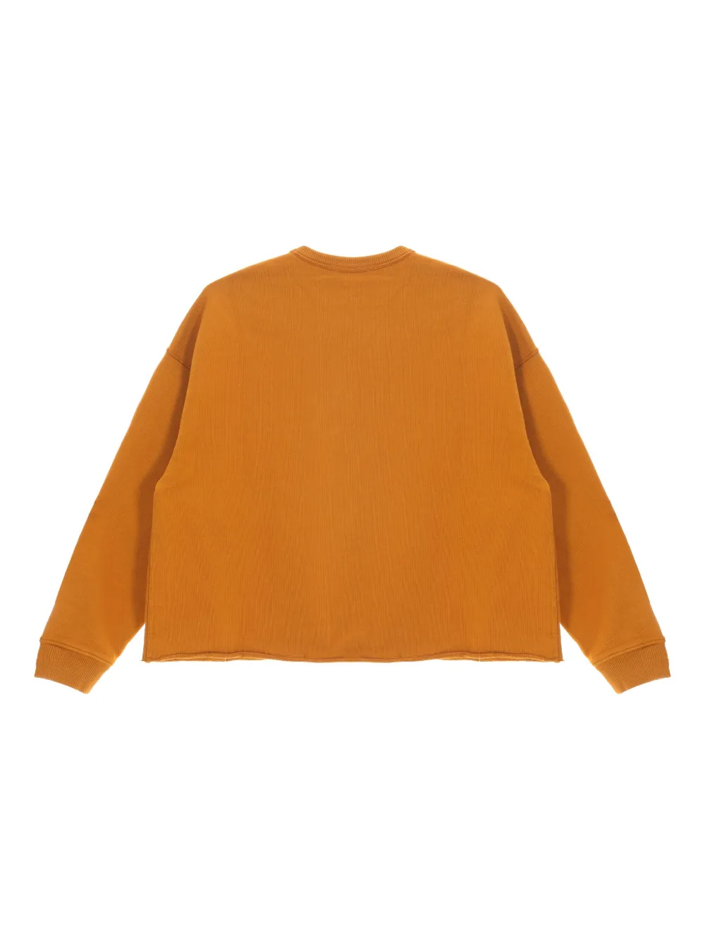 YMC Katoenen sweater met gerafelde zoom Oranje