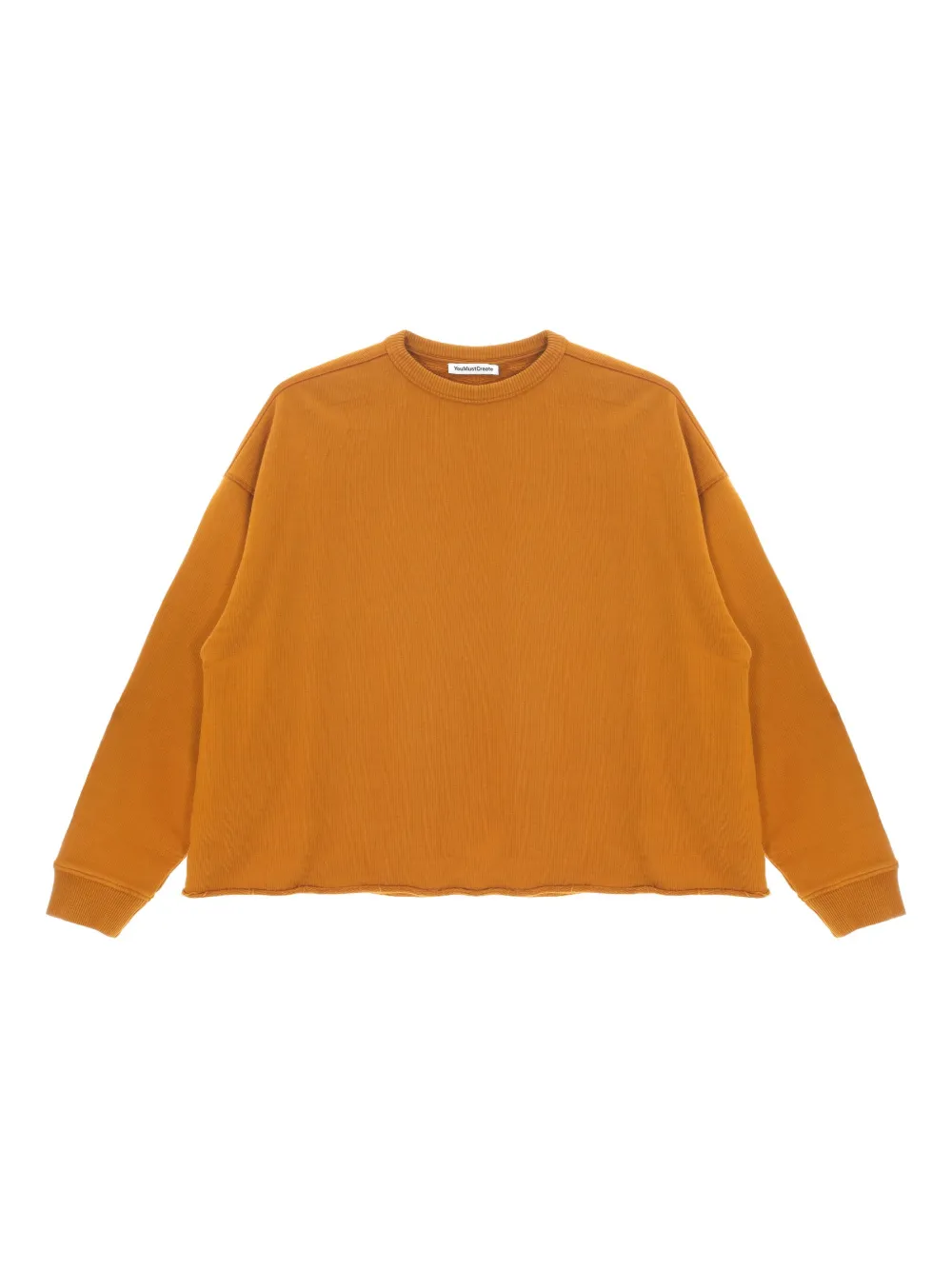 YMC sudadera con dobladillo sin rematar | naranja | Image 1