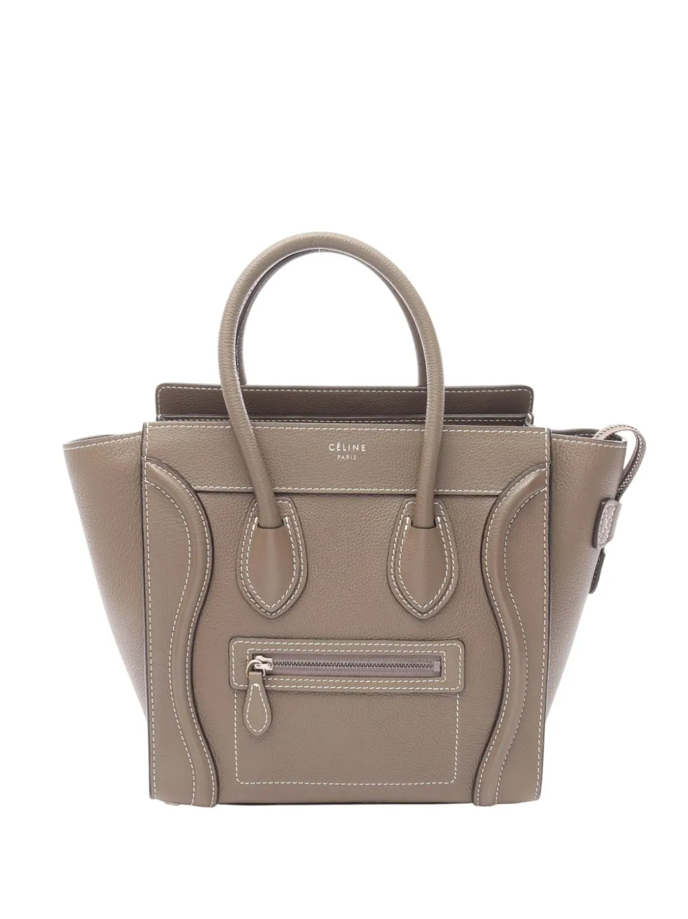 Celine Pre-Owned 2010-2025 Micro Leather Luggage tote bag - ブラウン Celine Pre-Owned 2010-2025 Micro Leather Luggage tote bag - ブラウン