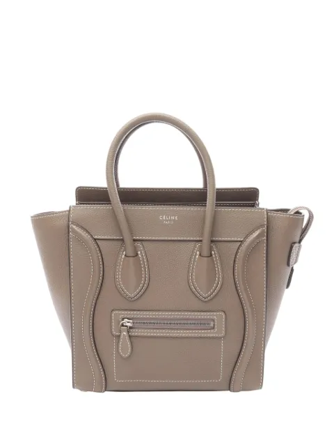 Celine Pre-Owned 2010-2025 Micro Leather Luggage tote bag