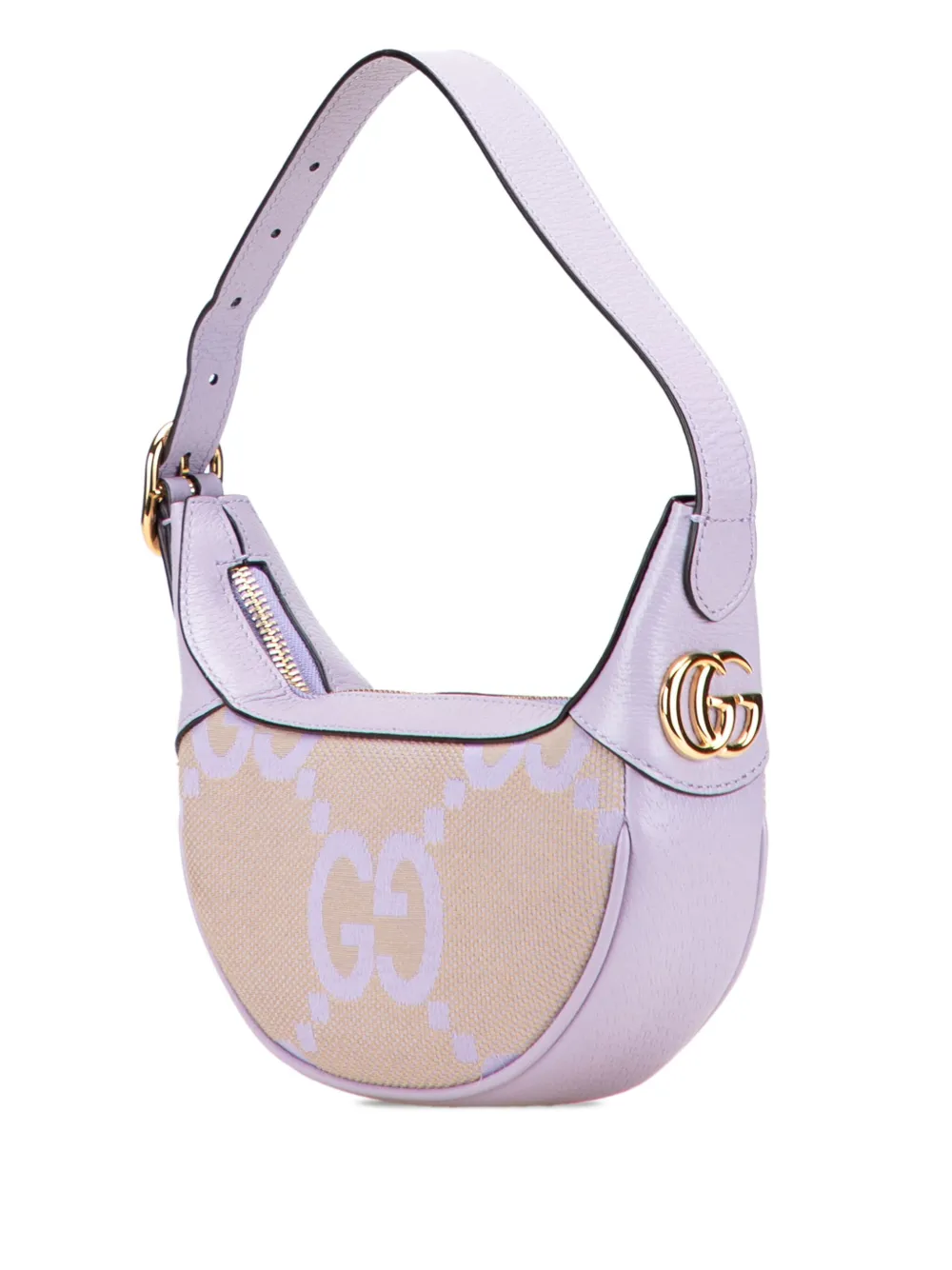 Pre-owned Gucci 2016-2025 Mini Jumbo Gg Canvas Ophidia Shoulder Bag In Brown