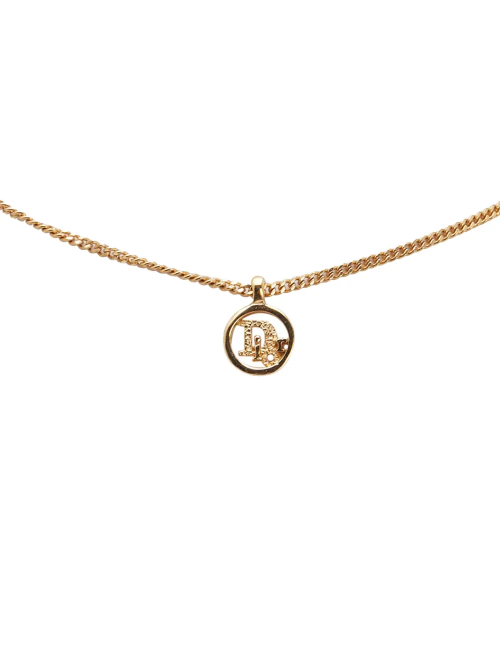 Christian Dior Pre-Owned 20th Century Gold Plated Logo Pendant Christian Dior Pre-Owned 20th Century Gold Plated Logo Pendant