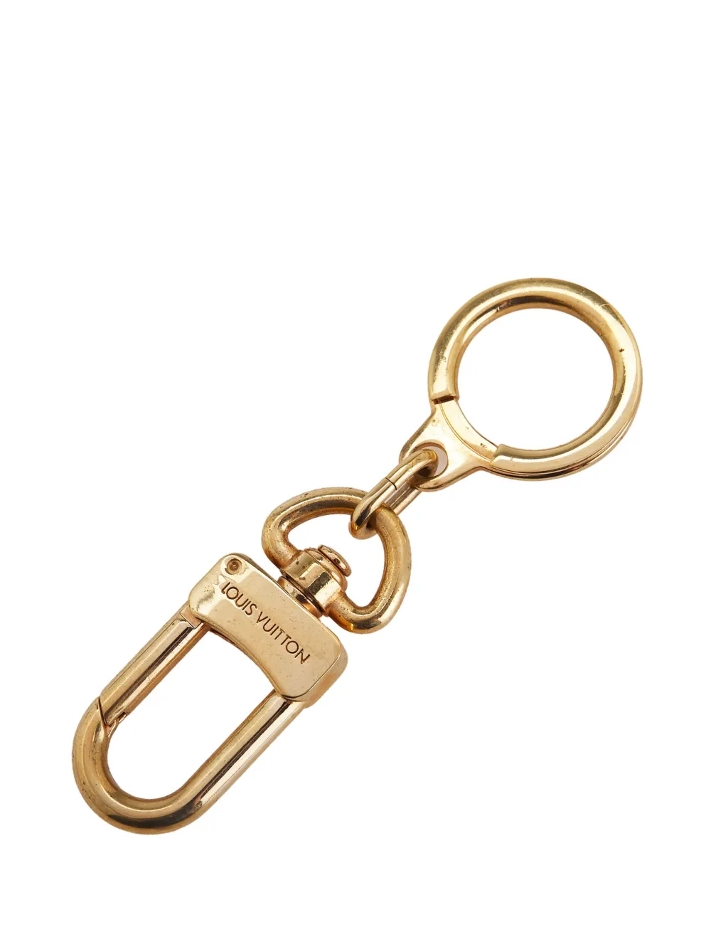 Louis Vuitton Pre-Owned 2000-2025 Gold Plated Pochette Extender Ring key chain | Men | Image 2