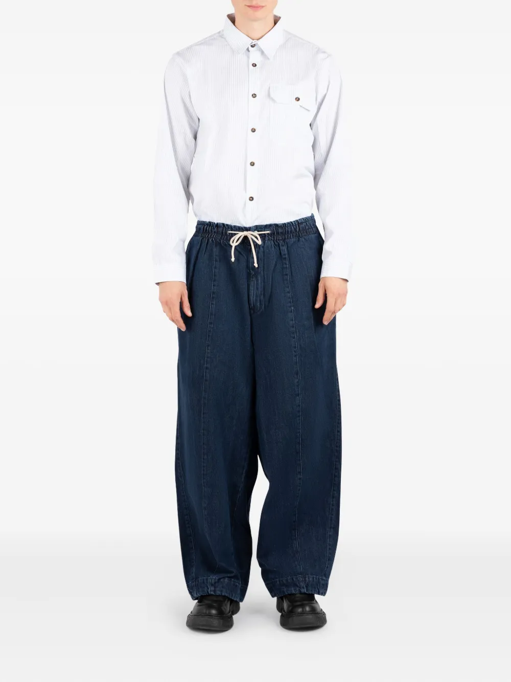 Société Anonyme drawstring-waist jeans - Blauw
